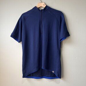 Sugoi Mens Short Sleeve Cycling‎ Jersey M Blue Polyester